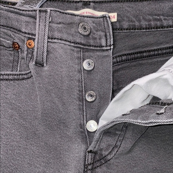 Levi's Gray Wedgie Straight Leg High-Waisted Pants - Picture 8 of 13